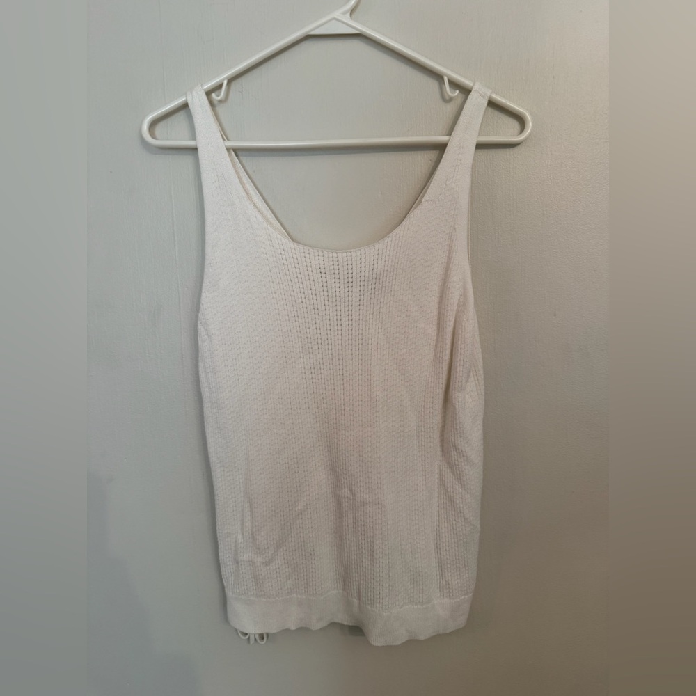LOFT White Knit Tank Top